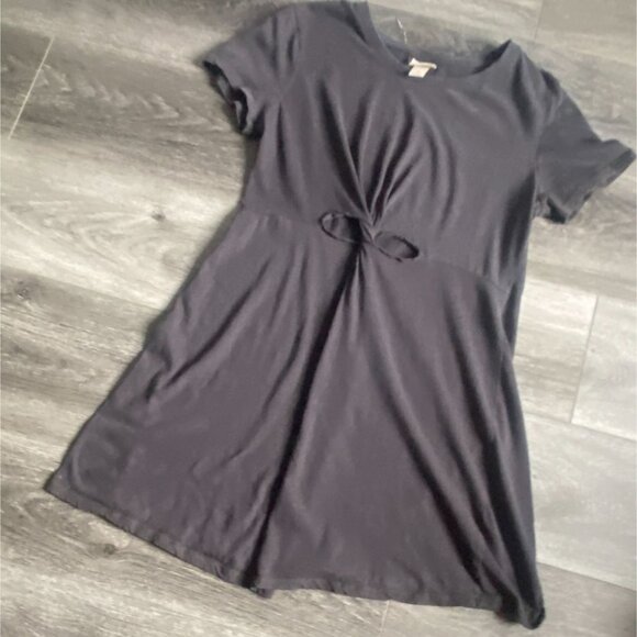 GUC Mossimo Peek-A-Boo Mini T-Shirt Dress-Gray-Size Medium-GUC - Picture 4 of 5